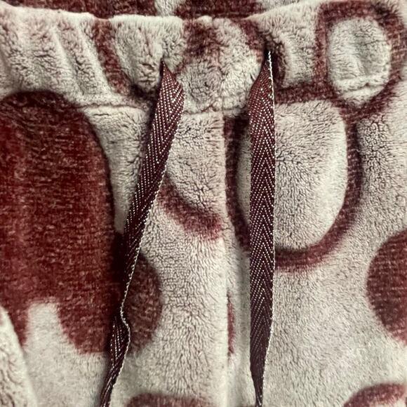 Disney Mickey Mouse Fleece Jogger Lounge Set Size Large Cozy Soft Silhouette - Picture 4 of 4